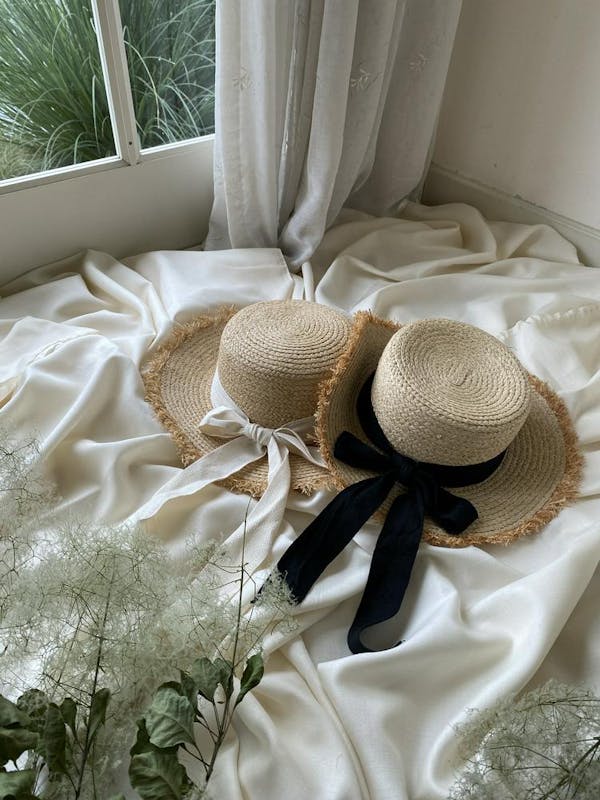 summer panama ribbon hatの画像1枚目