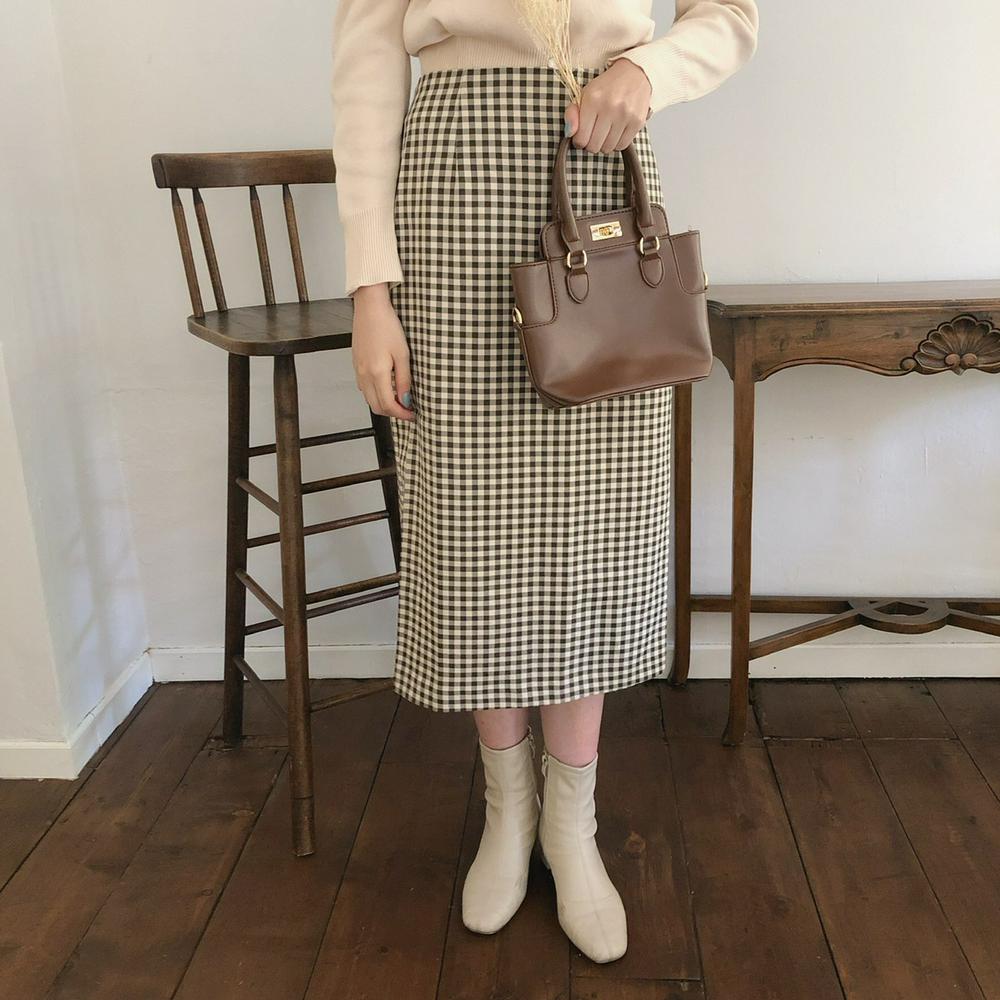 チェックタイトスカート(スカート) | mellowneonのファッション通販