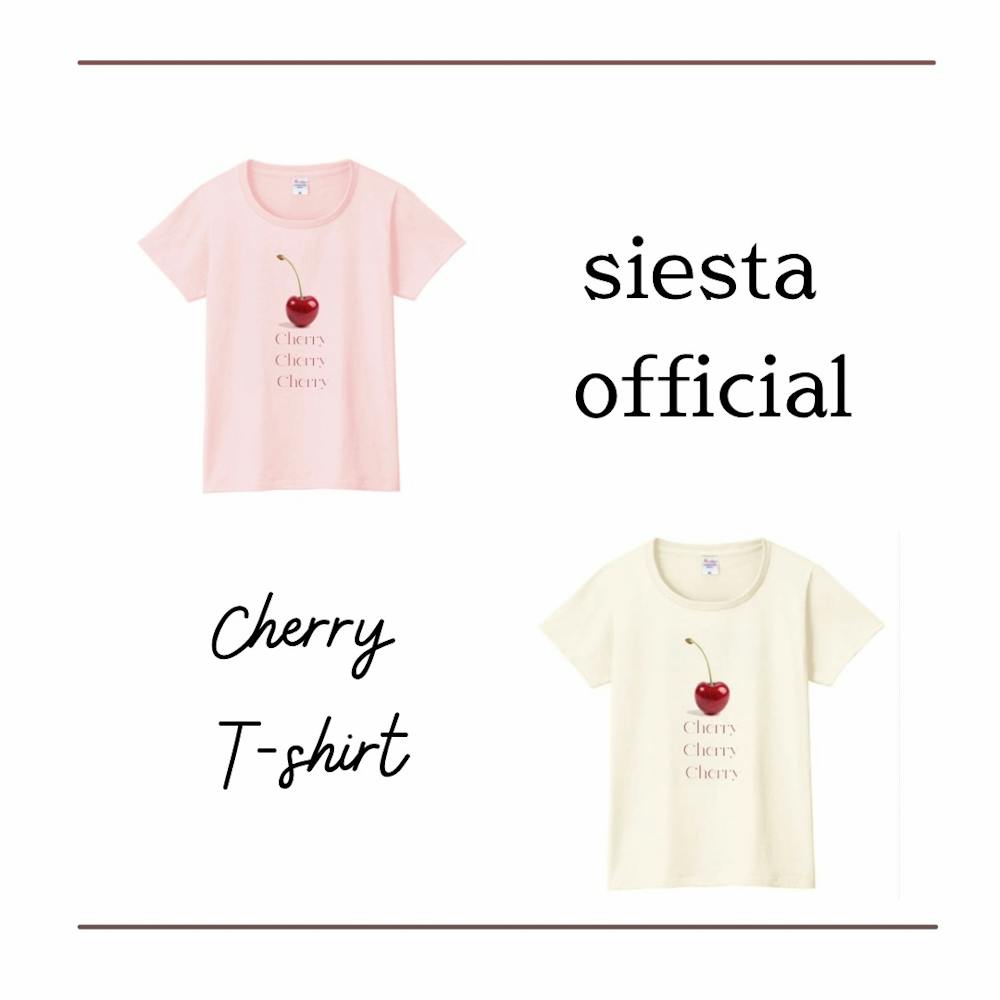 Cherry T-shirt  pink&ivoryの画像2枚目