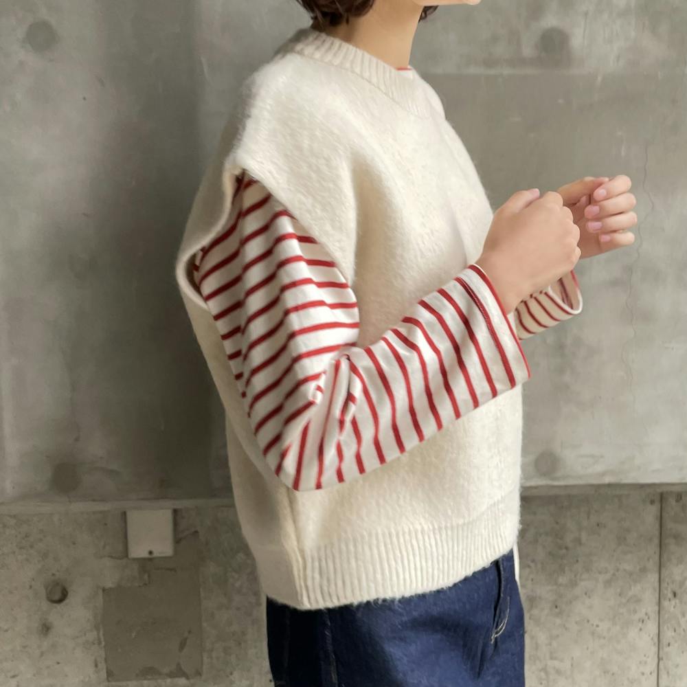 wool knit vestの画像2枚目