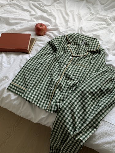 グリーンチェックパジャマ