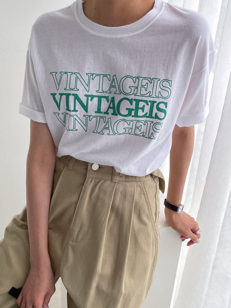 【VINTAGEIS TEE】カジュアルロゴTシャツの画像1枚目