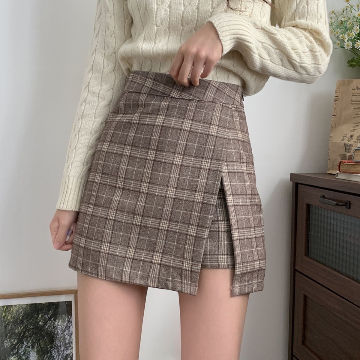 チェックキュロットスカート(スカート) | patraのファッション通販